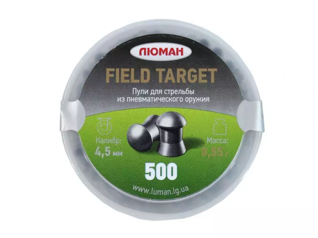 Пули Люман Field Target 4,5 мм 0,55г 500 штук